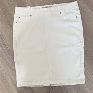 Liverpool White Denim Skirt